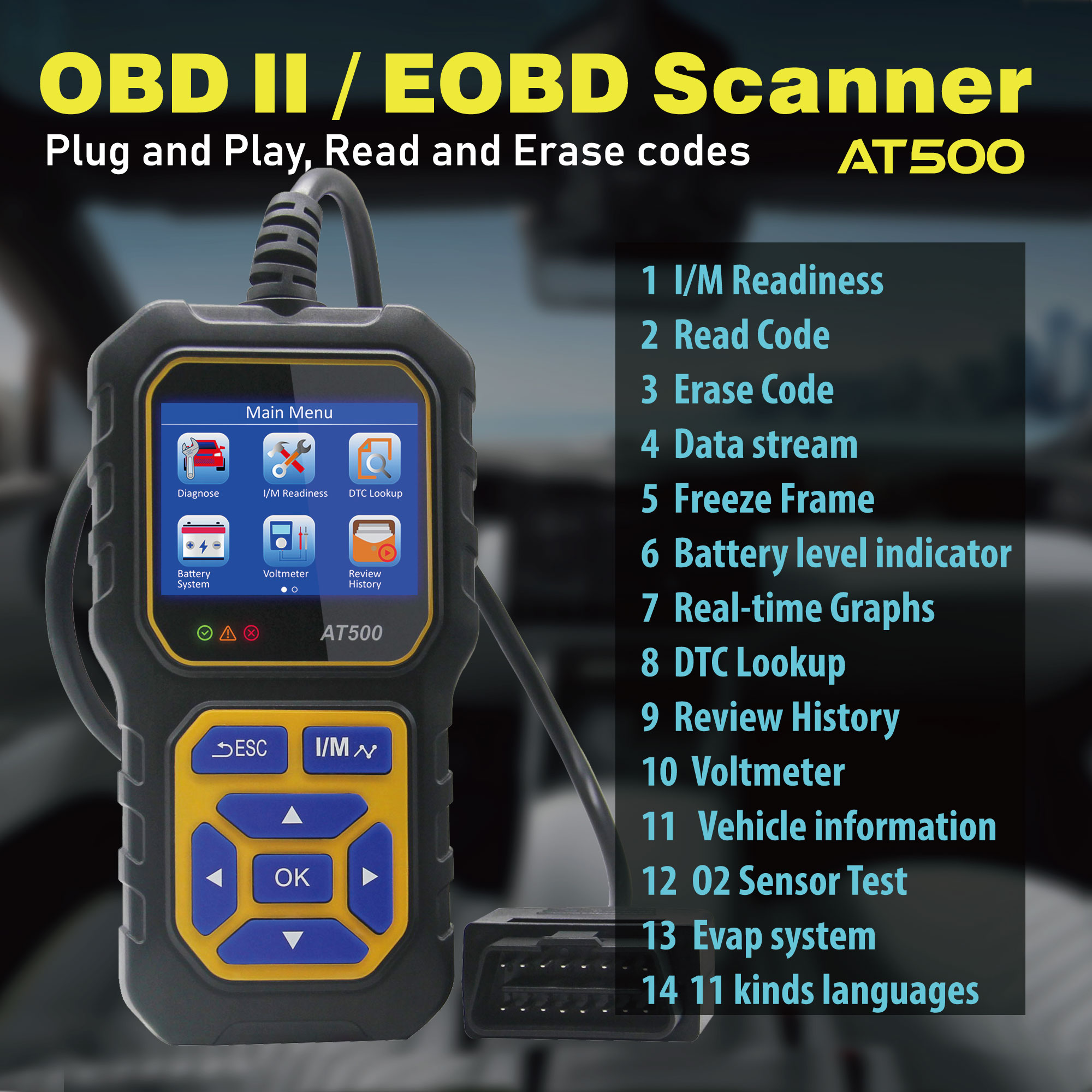 AT500 OBD scanner 2 1